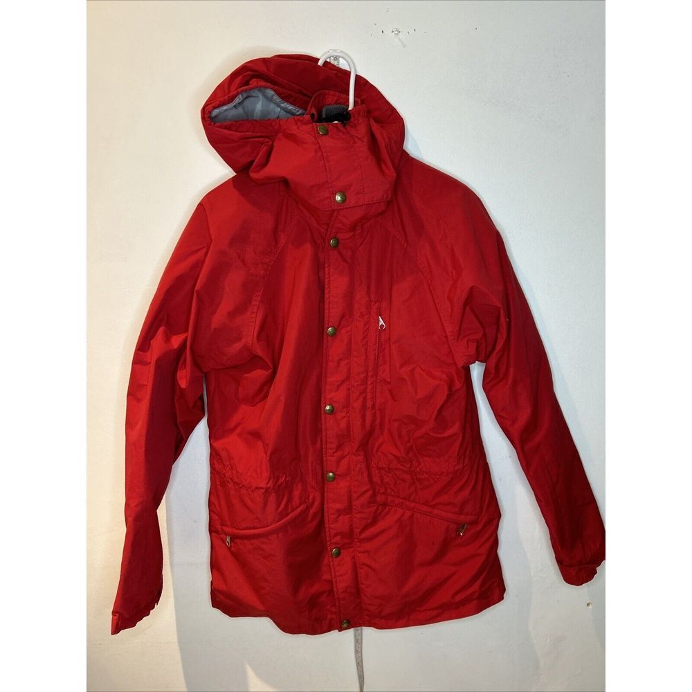 Vintage LL Bean Parka Coat Jacket Women Size M Red Gore-Tex Insulated